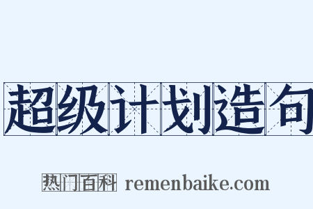 超级计划造句是什么意思的图片